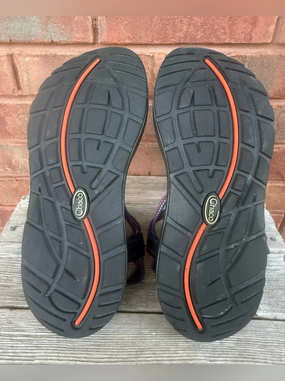 Chaco ZX/2 Cloud Sandals Womens 8 Blue white Strappy Trail Shoes Chacos